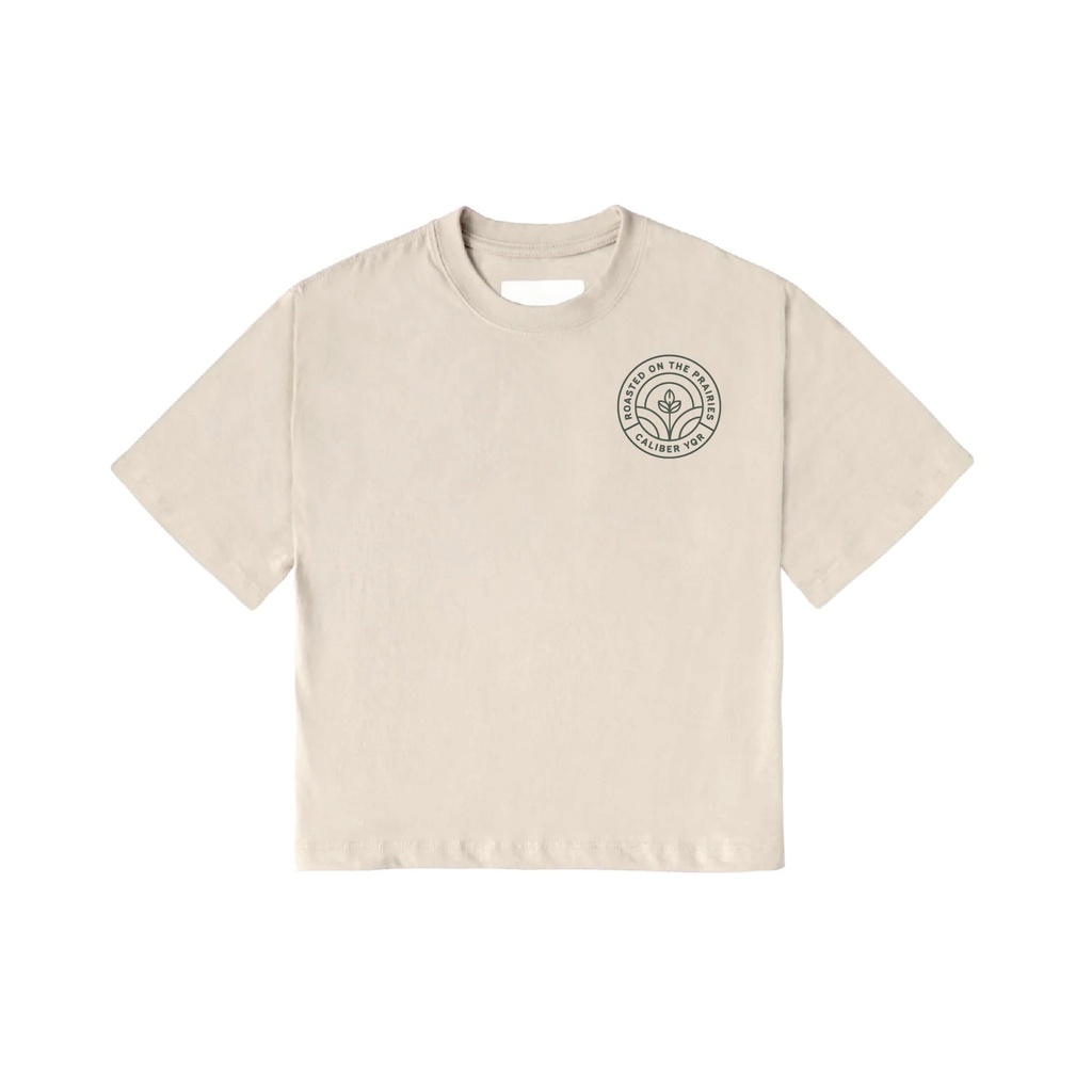 [84018] Caliber Bella & Canvas Cropped T-Shirt Heather Dust Small