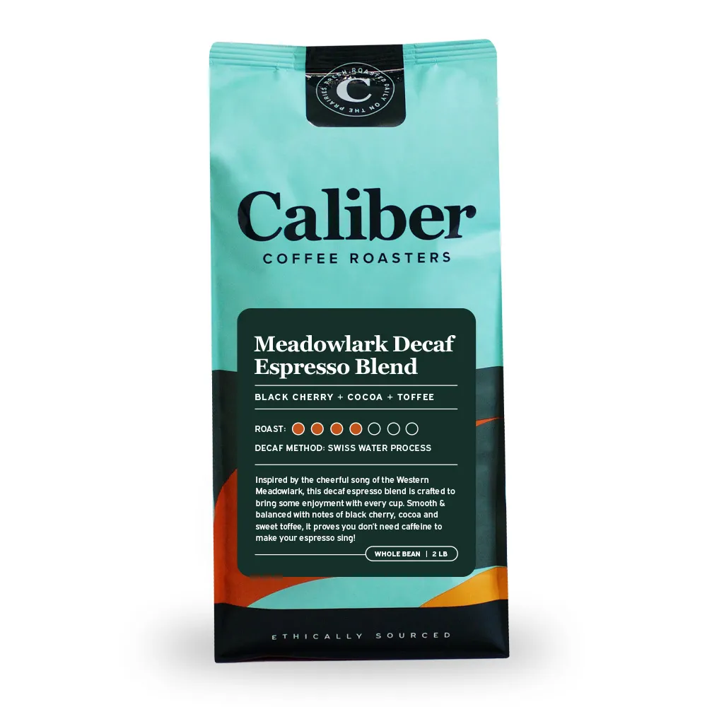 [2-135] Caliber Meadowlark Decaf Espresso Blend Beans Bag/2 lb