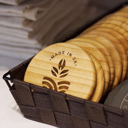 Caliber Wooden Coaster