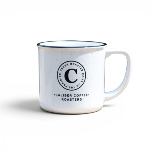 Caliber Speckled White Camp Mug 11 oz