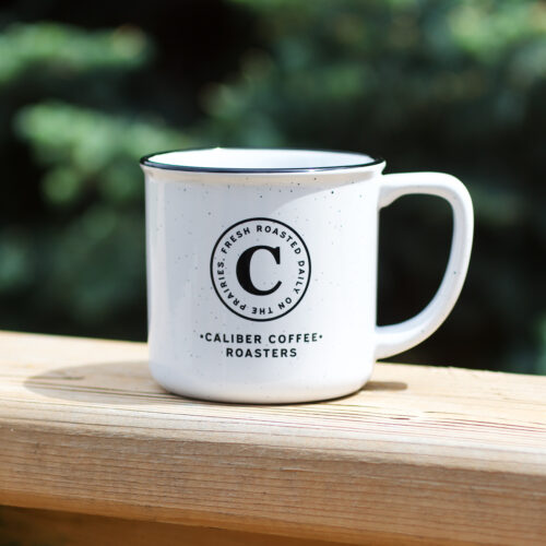 Caliber Speckled White Camp Mug 11 oz